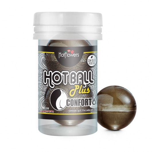 Анальный лубрикант на масляной основе Hot Ball Plus Conforto (2 шарика по 3 гр.) - HotFlowers - купить с доставкой в Находке