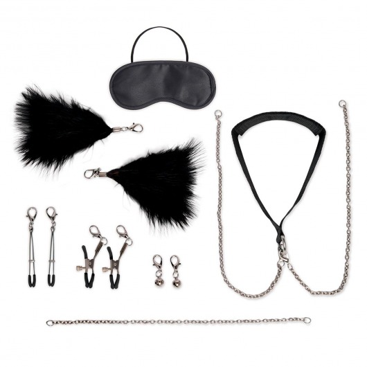Большой эротический набор из 12 предметов Interchangeable Collar   Nipple Clips Set - Lux Fetish - купить с доставкой в Находке