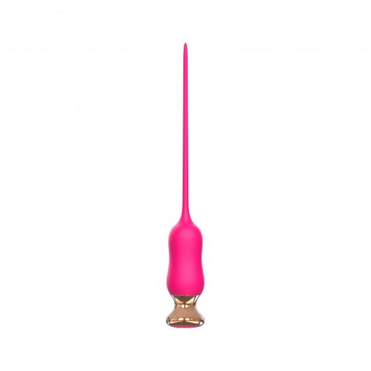 Розовый тонкий стимулятор Nipple Vibrator - 23 см. - I-MOON - купить с доставкой в Находке