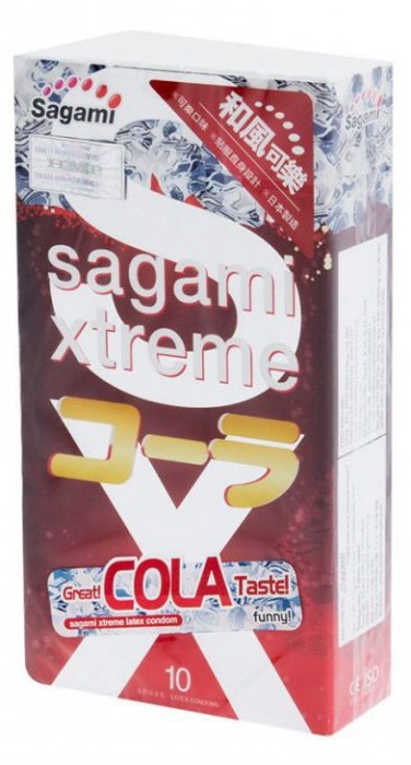 Ароматизированные презервативы Sagami Xtreme COLA - 10 шт. - Sagami - купить с доставкой в Находке