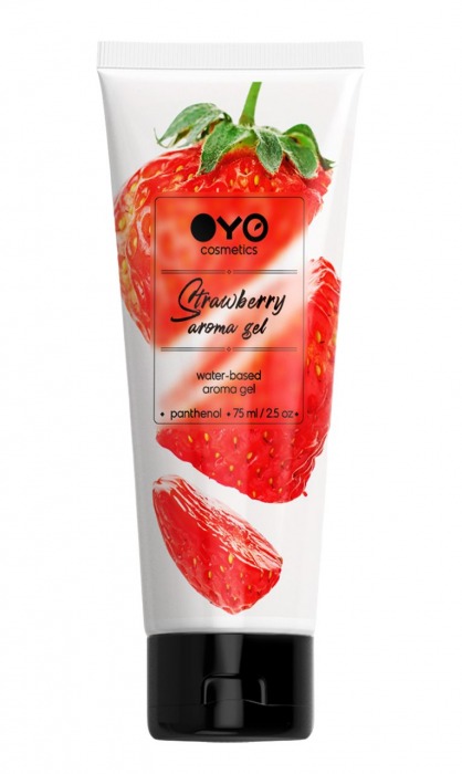 Лубрикант на водной основе OYO Aroma Gel Strawberry с ароматом клубники - 75 мл. - OYO - купить с доставкой в Находке