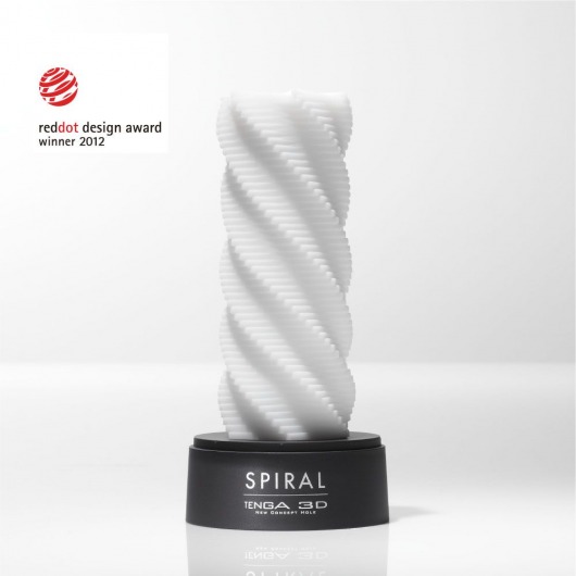 Белый 3D мастурбатор SPIRAL - Tenga - в Находке купить с доставкой