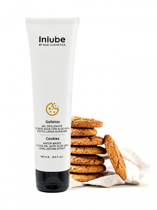 Лубрикант на водной основе Nuei Inlube с алоэ вера и ароматом печенья - 100 мл. - Nuei cosmetics - купить с доставкой в Находке