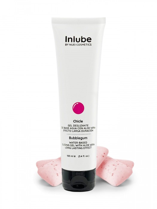 Лубрикант на водной основе Nuei Inlube с алоэ вера и ароматом бабл-гам - 100 мл. - Nuei cosmetics - купить с доставкой в Находке