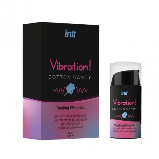 Жидкий вибратор Vibration Cotton Candy с ароматом сахарной ваты - 15 мл. - INTT - купить с доставкой в Находке