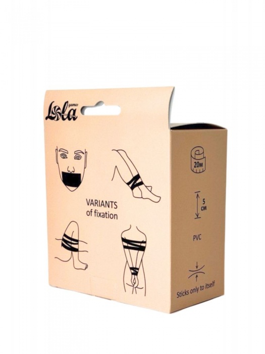 Черная бондажная лента Oxytocin - Lola Games - купить с доставкой в Находке