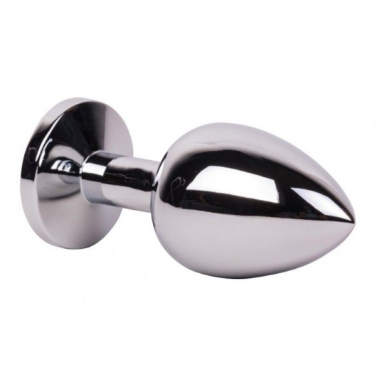 Большой стальной плаг с розовым кристаллом Pink Bubble Gum - 9,5 см. - Erotic Fantasy - купить с доставкой в Находке