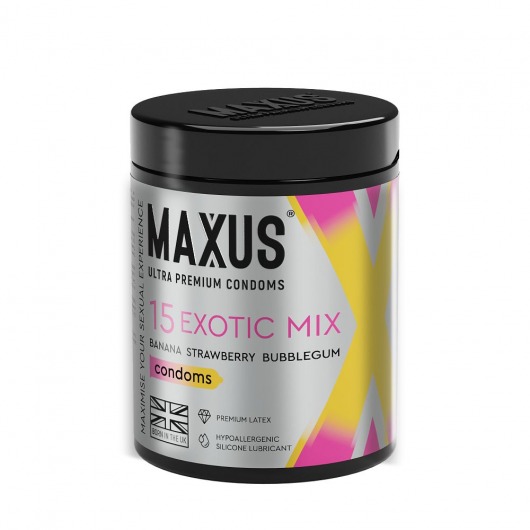Цветные ароматизированные презервативы MAXUS Exotic Mix - 15 шт. - Maxus - купить с доставкой в Находке