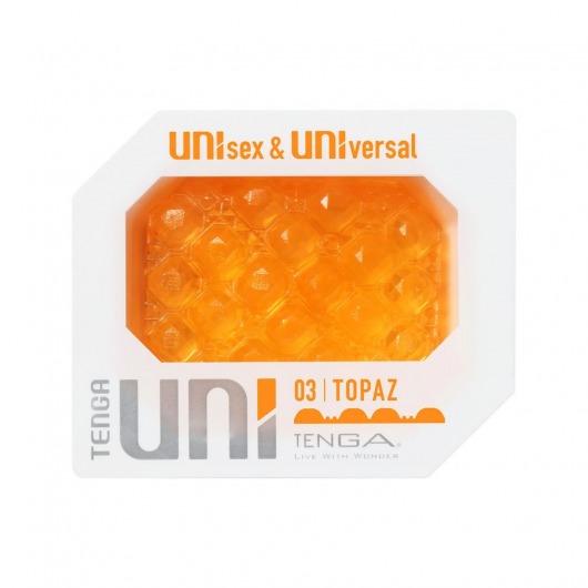 Оранжевый мастурбатор-стимулятор Tenga Uni Topaz - Tenga - в Находке купить с доставкой