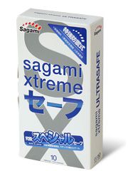Презервативы Sagami Xtreme Ultrasafe с двойным количеством смазки - 10 шт. - Sagami - купить с доставкой в Находке