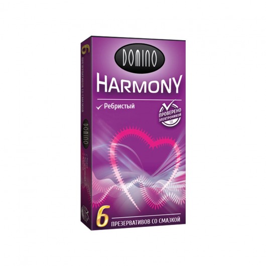 Презервативы с рёбрышками Domino Harmony - 6 шт. - Domino - купить с доставкой в Находке