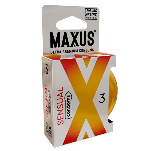 Презервативы анатомической формы Maxus Sensual - 3 шт. - Maxus - купить с доставкой в Находке