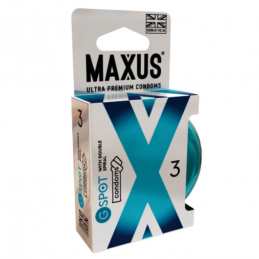 Презервативы Maxus G spot с двойной спиралью - 3 шт. - Maxus - купить с доставкой в Находке