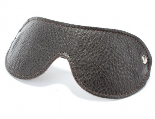 Коричневая кожаная маска на глаза на резинке - БДСМ Арсенал - купить с доставкой в Находке