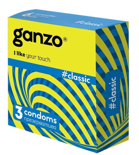 Классические презервативы с обильной смазкой Ganzo Classic - 3 шт. - Ganzo - купить с доставкой в Находке