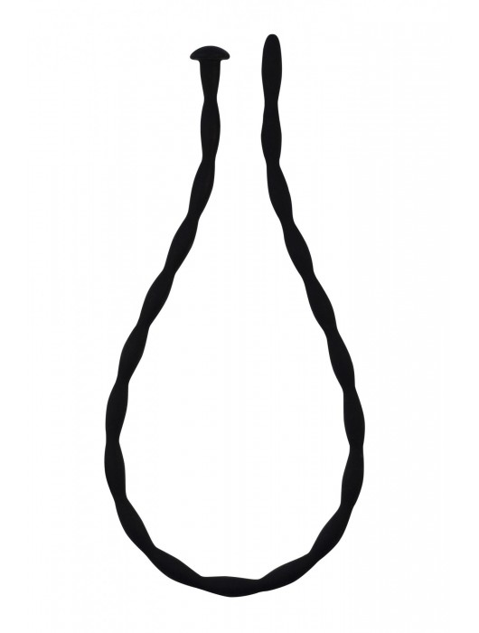 Черный уретральный массажер Glide Large - 30 см. - Lola Games - купить с доставкой в Находке