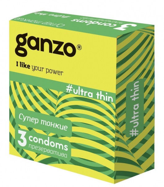 Ультратонкие презервативы Ganzo Ultra thin - 3 шт. - Ganzo - купить с доставкой в Находке