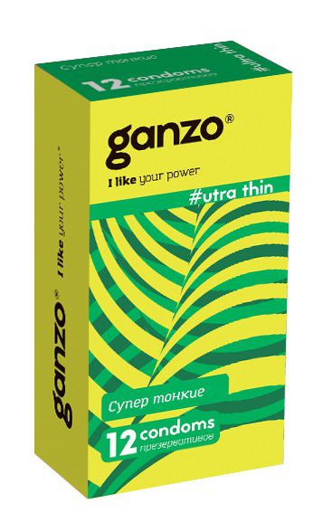 Ультратонкие презервативы Ganzo Ultra thin - 12 шт. - Ganzo - купить с доставкой в Находке