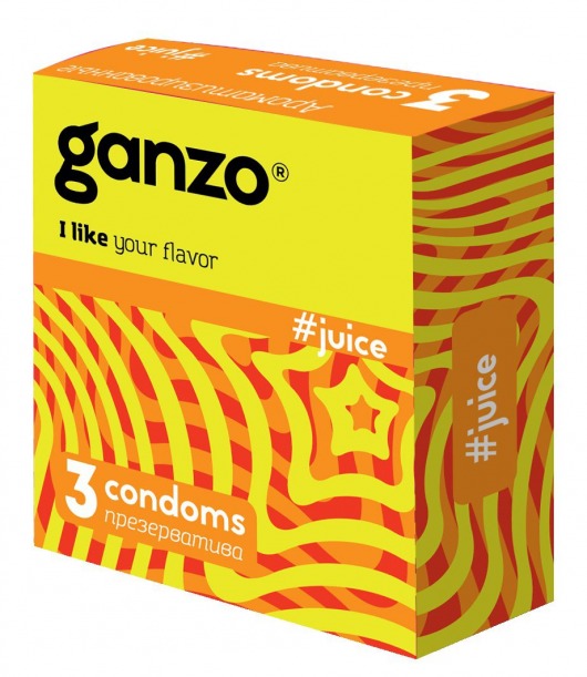 Ароматизированные презервативы Ganzo Juice - 3 шт. - Ganzo - купить с доставкой в Находке