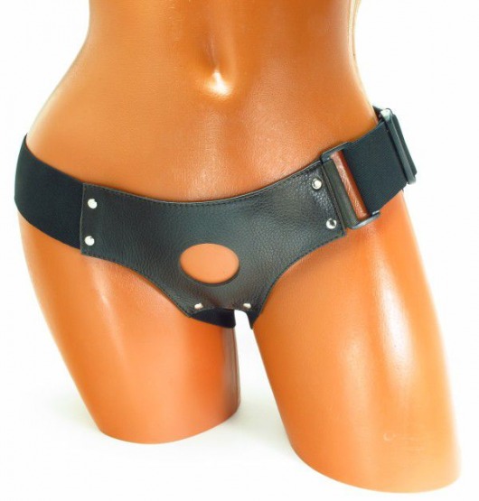 Трусики для страпона коричневого цвета - БДСМ Арсенал - купить с доставкой в Находке