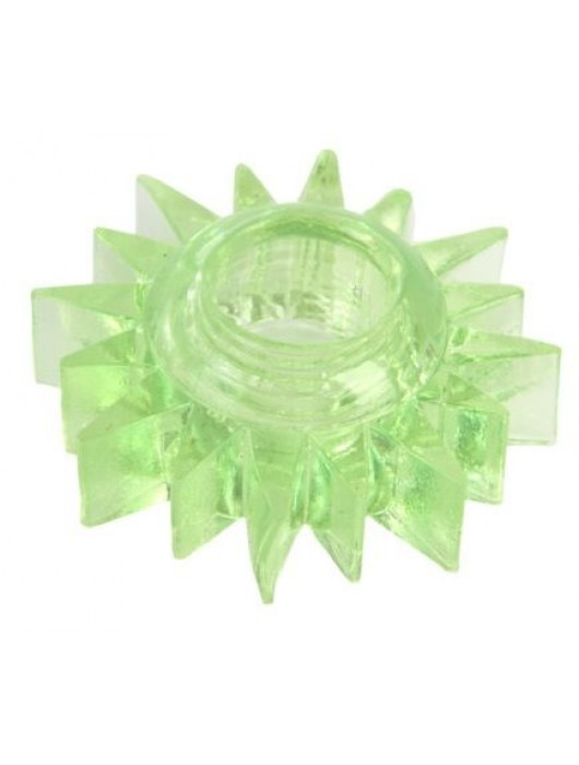 Зеленое эрекционное кольцо-солнце - Toyfa Basic - в Находке купить с доставкой