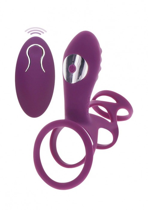 Фиолетовая эрекционная вибронасадка Halo Halo C-Ring Sleeve - Toy Joy - в Находке купить с доставкой