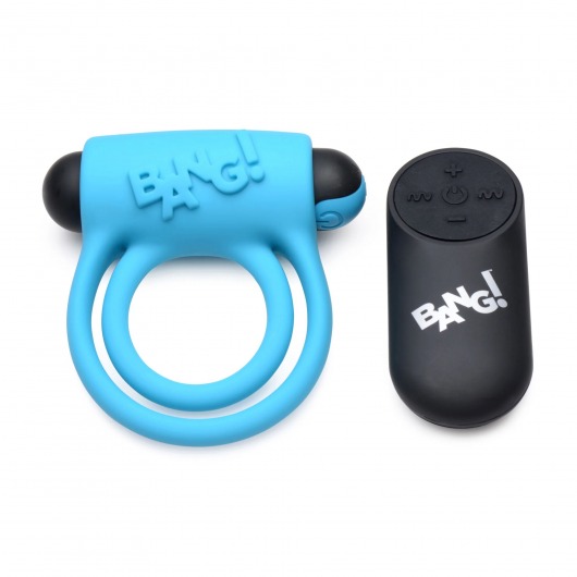 Голубое эрекционное виброкольцо 28X Remote Control Vibrating Cock Ring   Bullet - XR Brands - в Находке купить с доставкой