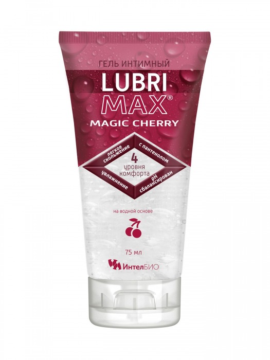 Интимный гель-смазка на водной основе Lubrimax Magic Cherry - 75 мл. - ИнтелБИО - купить с доставкой в Находке