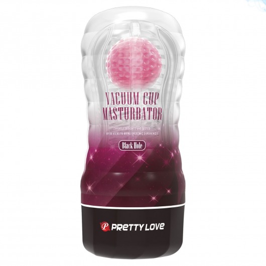 Прозрачный текстурированный мастурбатор Vacuum Cup Masturbator Black Hole - Baile - в Находке купить с доставкой