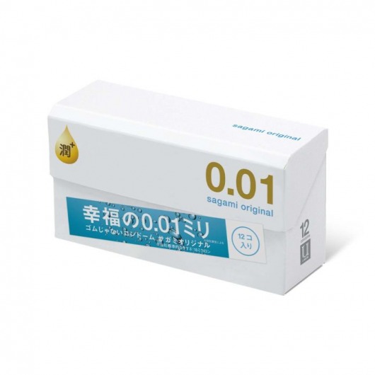 Увлажнённые презервативы Sagami Original 0.01 Extra Lub - 12 шт. - Sagami - купить с доставкой в Находке