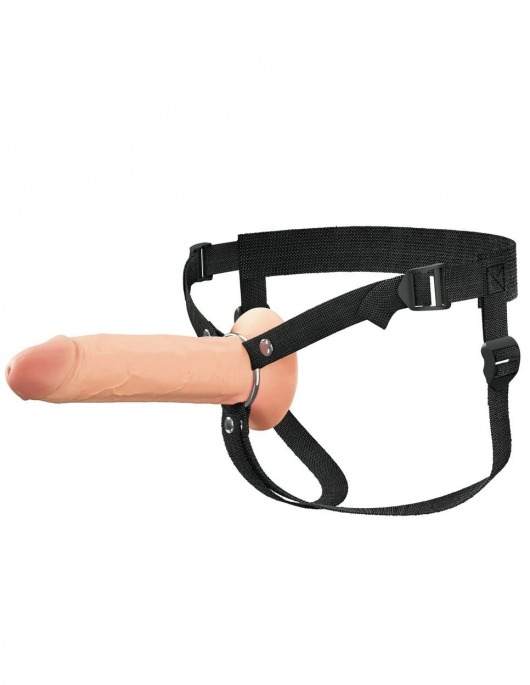 Полый страпон на ремнях 8’’ Hollow Silicone Strap-on - Pipedream - купить с доставкой в Находке