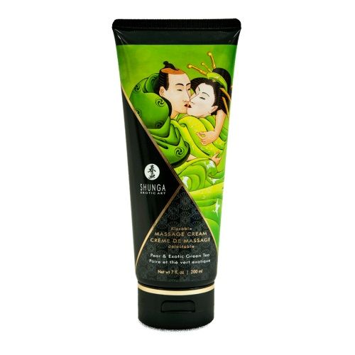 Массажный крем для тела с ароматом груши и зелёного чая Pear   Exotic Green Tea - 200 мл. - Shunga - купить с доставкой в Находке