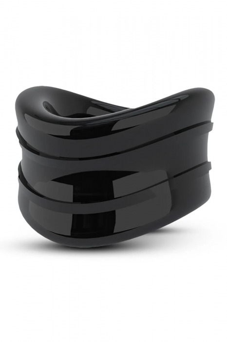 Черное эрекционное кольцо на мошонку Beef Ball Stretcher Snug - Blush Novelties - в Находке купить с доставкой