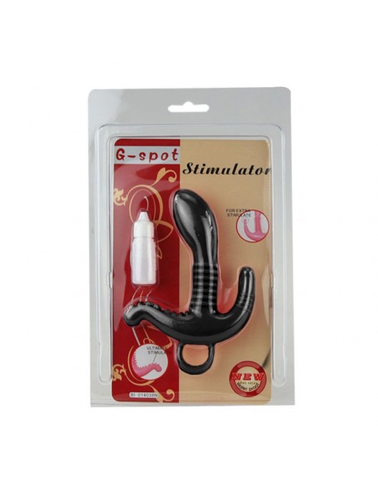 Чёрный стимулятор точки G, клитора и ануса - Baile