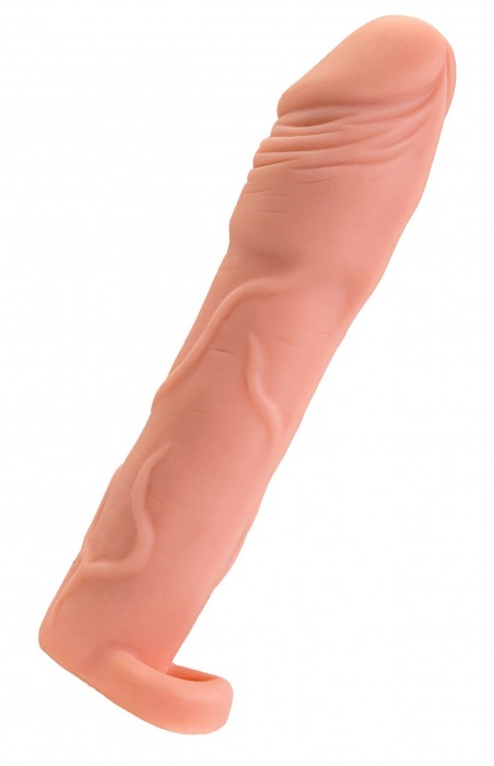 Телесная удлиняющая насадка с подхватом - 19 см. - ToyFa - в Находке купить с доставкой