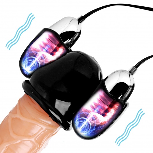 Черная стимулирующая насадка для головки полового члена Multi Speed Vibrating Penis Head Teaser - XR Brands - в Находке купить с доставкой