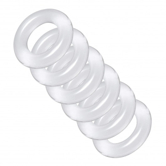 Комплект из 6 прозрачных эрекционных колец Ring Master Custom Ball Stretcher Kit - XR Brands - в Находке купить с доставкой