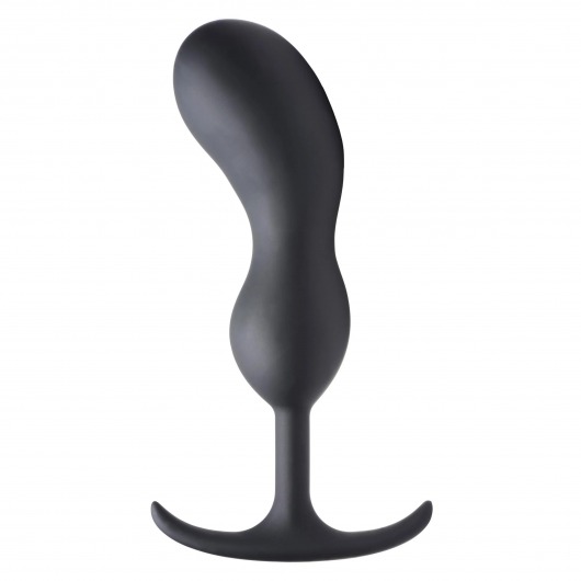 Черный массажер простаты с утяжелителями Premium Silicone Weighted Prostate Plug XL - 20,8 см. - XR Brands - в Находке купить с доставкой