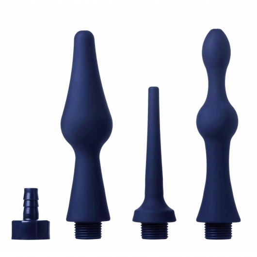 Набор из 3 универсальных насадок для анального душа Universal 3 Piece Silicone Enema Attachment Set - XR Brands - купить с доставкой в Находке