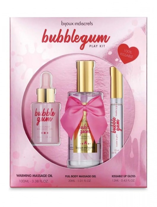 Набор средств для массажа и ласк Bubblegum Play Kit - Bijoux Indiscrets - купить с доставкой в Находке