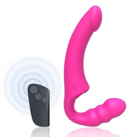 Розовый безремневой страпон Straples Strap-On Dildo - Erokay - купить с доставкой в Находке