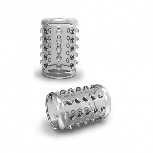 Прозрачная насадка на пенис с шишечками STAY HARD COCK SLEEVE 02 CLEAR - Blush Novelties - в Находке купить с доставкой