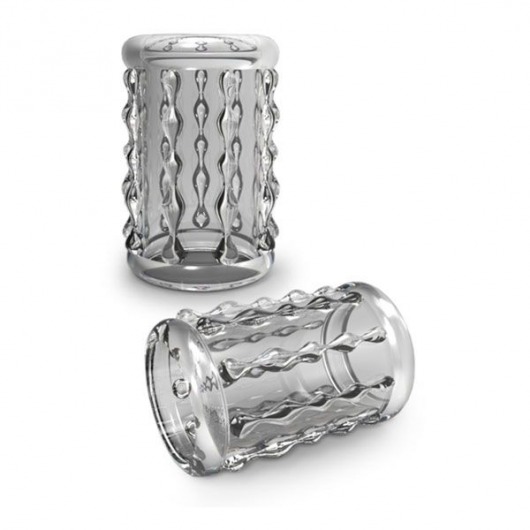 Прозрачная насадка с бороздками STAY HARD COCK SLEEVE 04 CLEAR - Blush Novelties - в Находке купить с доставкой