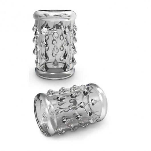 Прозрачная насадка с капельками STAY HARD COCK SLEEVE 05 CLEAR - Blush Novelties - в Находке купить с доставкой