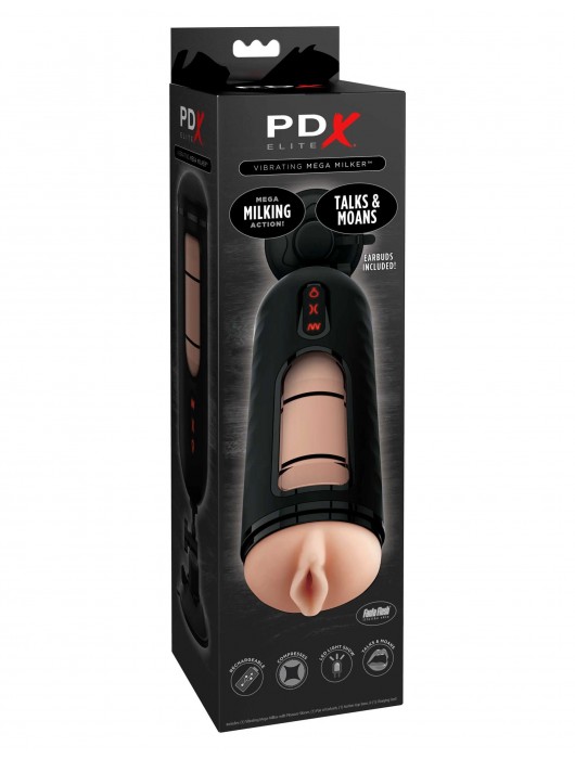 Мастурбатор-вагина с вибрацией Vibrating Mega Milker - Pipedream - в Находке купить с доставкой