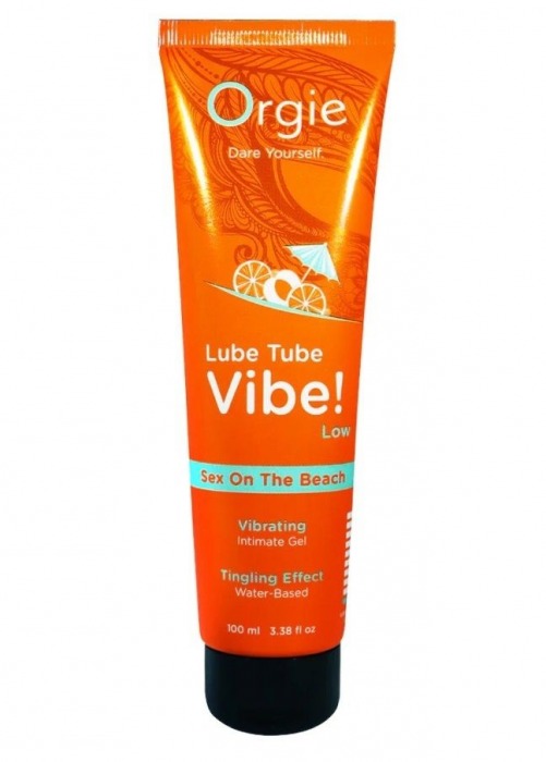 Гель с эффектом вибрации Lube Tube Vibe Low Sex On The Beach - 100 мл. - ORGIE - купить с доставкой в Находке