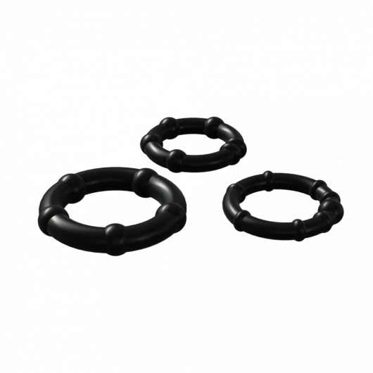 Набор из 3 черных эрекционных колец Babooom Ring Set - Adrien Lastic - в Находке купить с доставкой