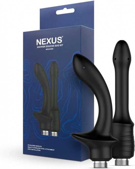 Набор из 2 насадок для анального душа Shower Douche Duo Kit Beginner - Nexus Range - купить с доставкой в Находке