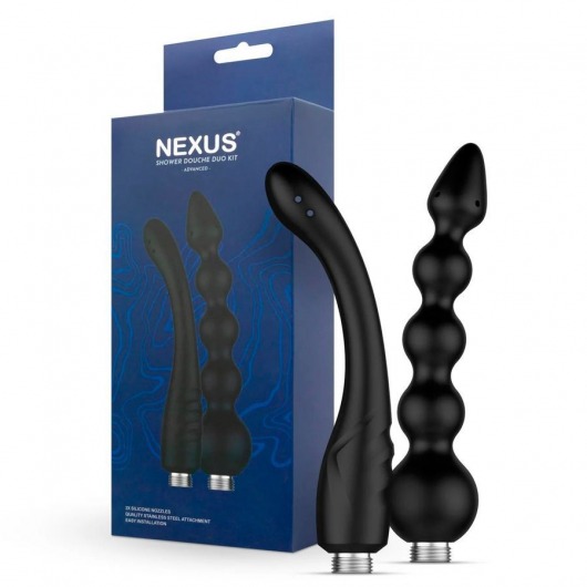 Набор из 2 насадок для анального душа Shower Douche Duo Kit - Nexus Range - купить с доставкой в Находке