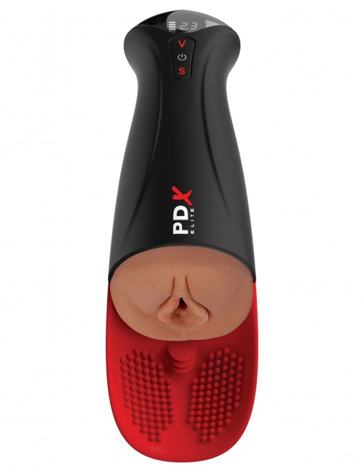 Мастурбатор-вагина в колбе с вибрацией Fuck-O-Matic Pro XL - Pipedream - в Находке купить с доставкой